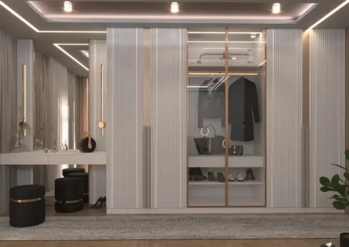 Mango wood wardrobe