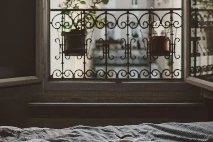 Wrought iron bed