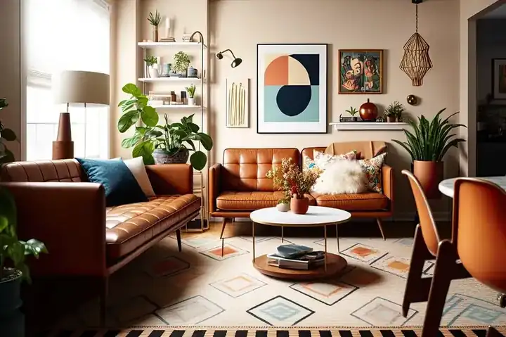 Mid century modern bench