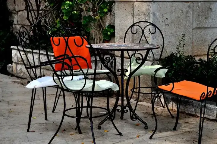Wrought iron coffee table
