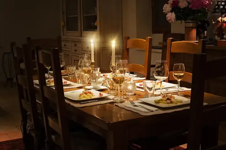 Bone inlay dining table