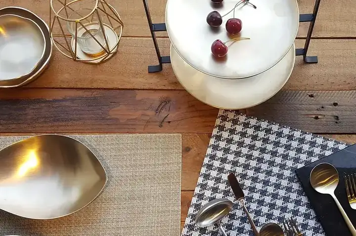 Brass dining table