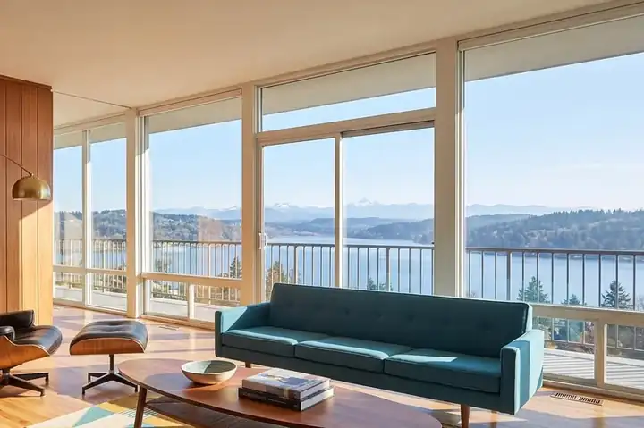 Mid century modern ottoman