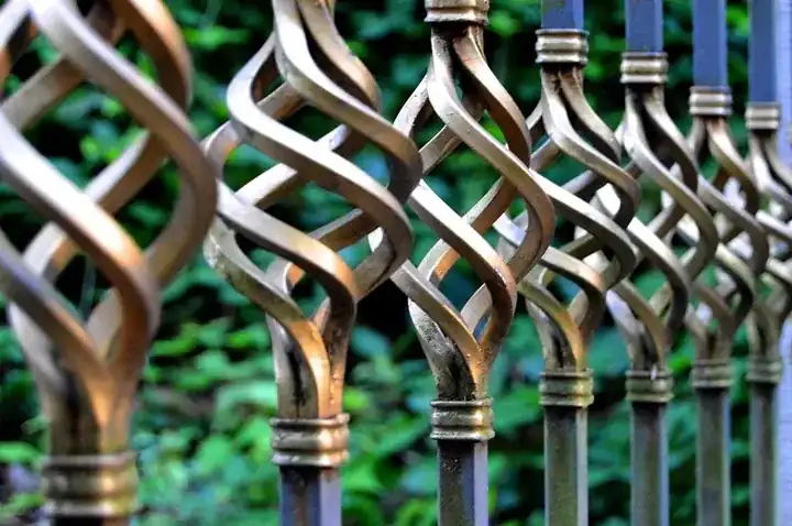 Wrought iron ottoman