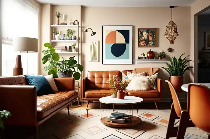 Mid century modern wall shelf
